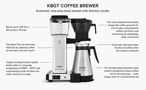 Technivorm Moccamaster 79312KBGT Auto Drip-Stop - Polished Silver