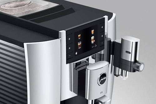 Jura E8 Super Automatic Coffee Machine - Chrome