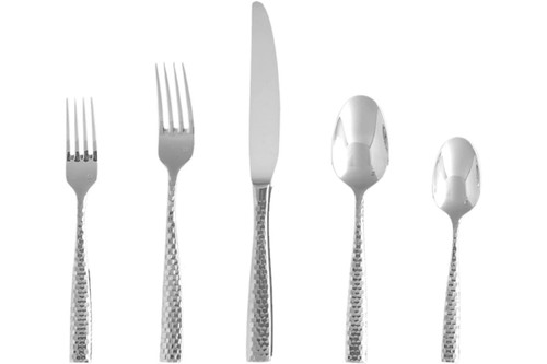 Fortessa Lucca Faceted 20 Piece Flatware Set