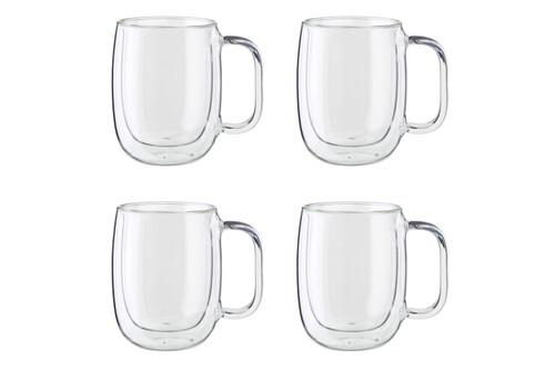 Zwilling Sorrento Plus Double Wall Coffee Cup 4 Piece Set - 12 oz