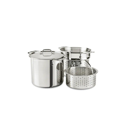 All-Clad Stainless Steel 8 qt. Disc Bottom Multi-Cooker Stock Pot